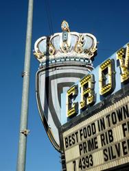The crown on the marquee, from the east. - , Utah